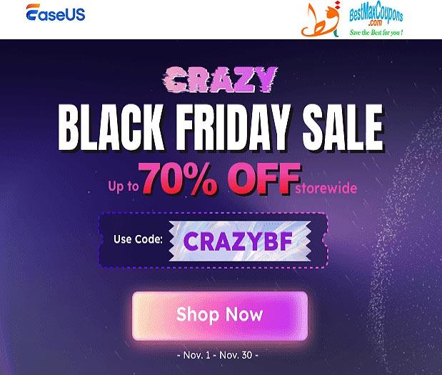 EaseUS Black Friday - Save 70 Off on EaseUS coupon codes - Bestmaxcoupons