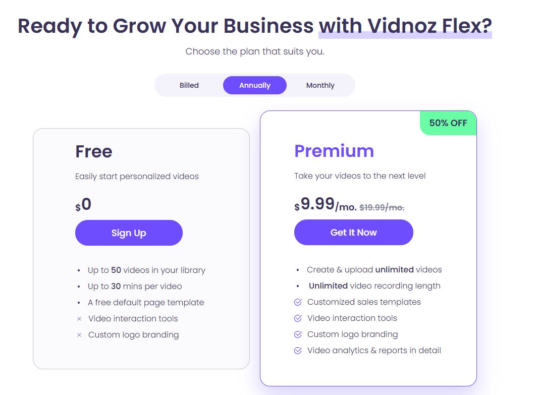 Save 50% Off Vidnoz Flex Premium Plan - Vidnoz Promo Code