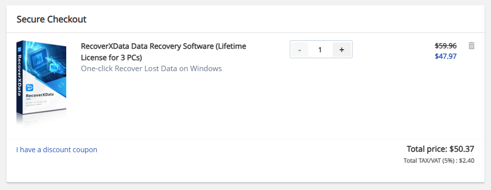 Save 30% OFF RecoverXData Data Recovery Software (Lifetime License for 3 PCs) - RecoverXData Coupon Code Bestmaxcoupons