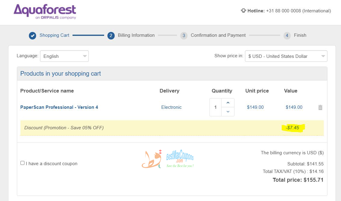 PaperScan coupon code tested by Bestmaxcoupons PaperScan coupon code successfully applied on checkout – tested by Bestmaxcoupons